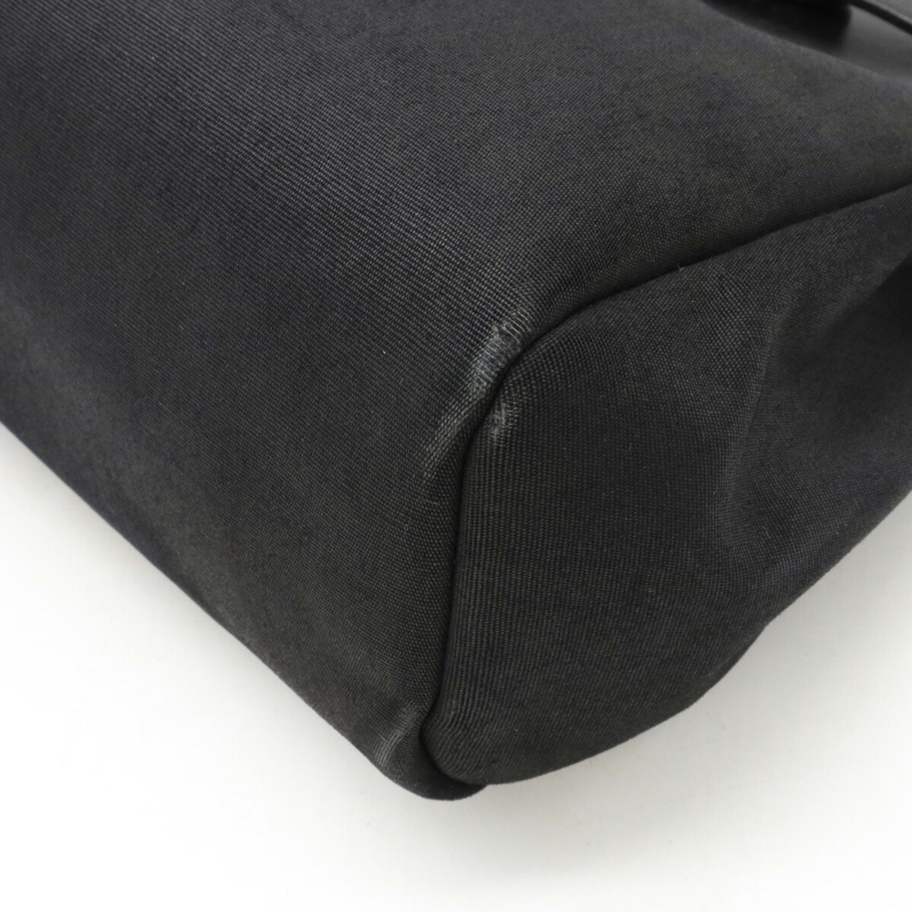 HERMES Ale Bag Ad PM Handbag Toile Officier Leather Black Shoulder □D engraved - Picture 3 of 9